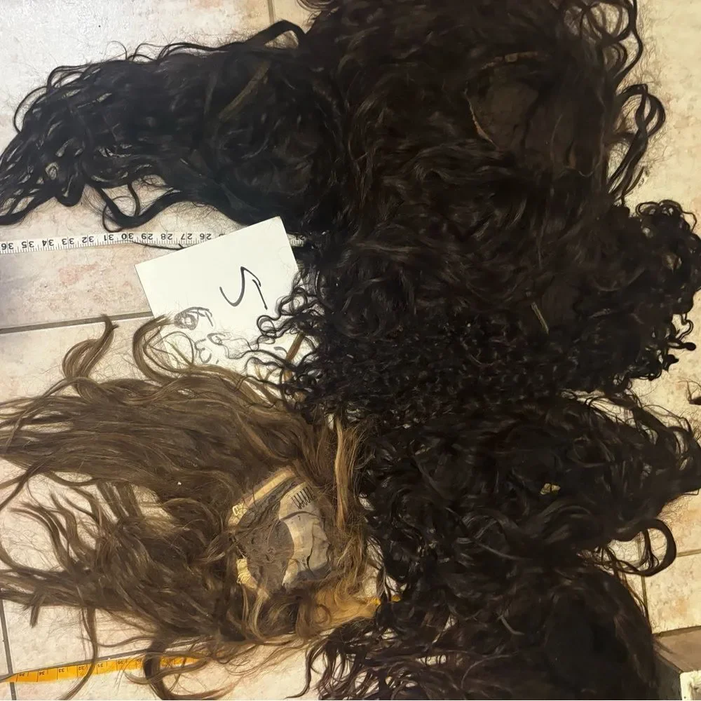 6 bundle wig color curly and straight hair extensions